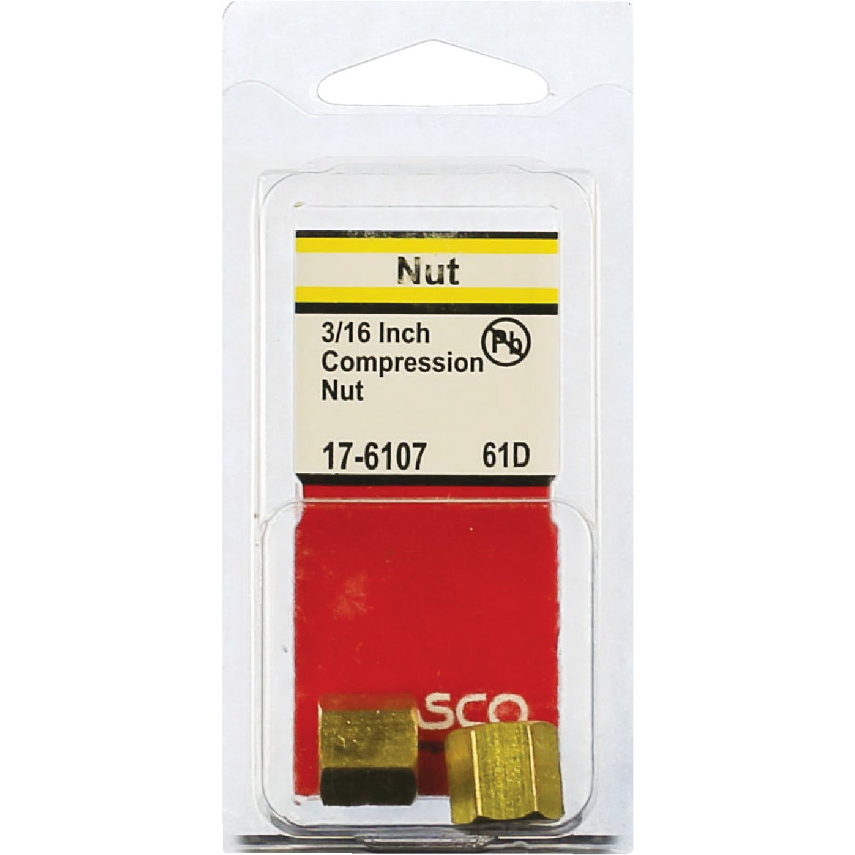 Lasco 3/16 In. Brass Compression Nut (2-Pack) Image 2