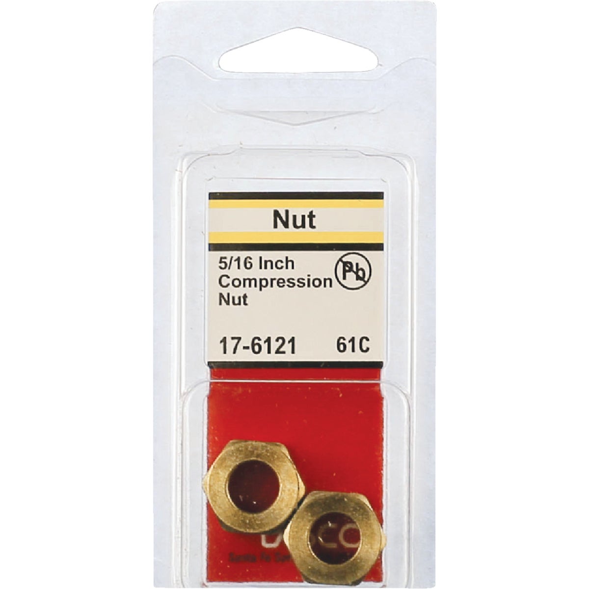 Lasco 5/16 In. Brass Compression Nut (2-Pack) Image 2