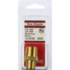 Lasco 3/8 In. MPT x 1/4 In. MPT Brass Hex Nipple Image 2