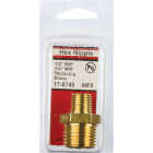 Lasco 1/2 In. MPT x 1/4 In. MPT Brass Hex Nipple Image 2