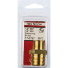 Lasco 1/2 In. MPT x 3/8 In. MPT Brass Hex Nipple Image 2