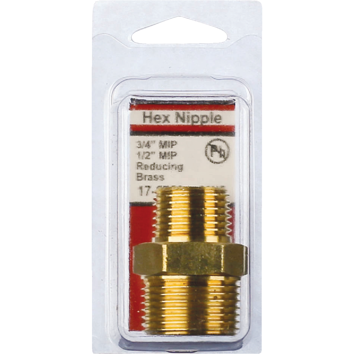 Lasco 3/4 In. MPT x 1/2 In. MPT Brass Hex Nipple Image 2