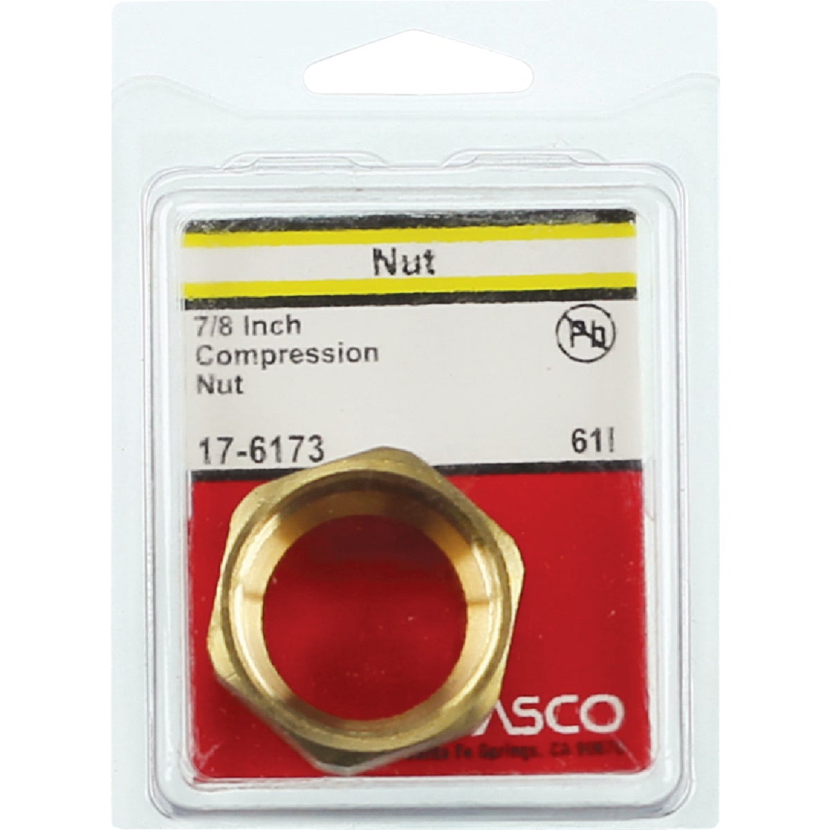 Lasco 7/8 In. Brass Compression Nut Image 2