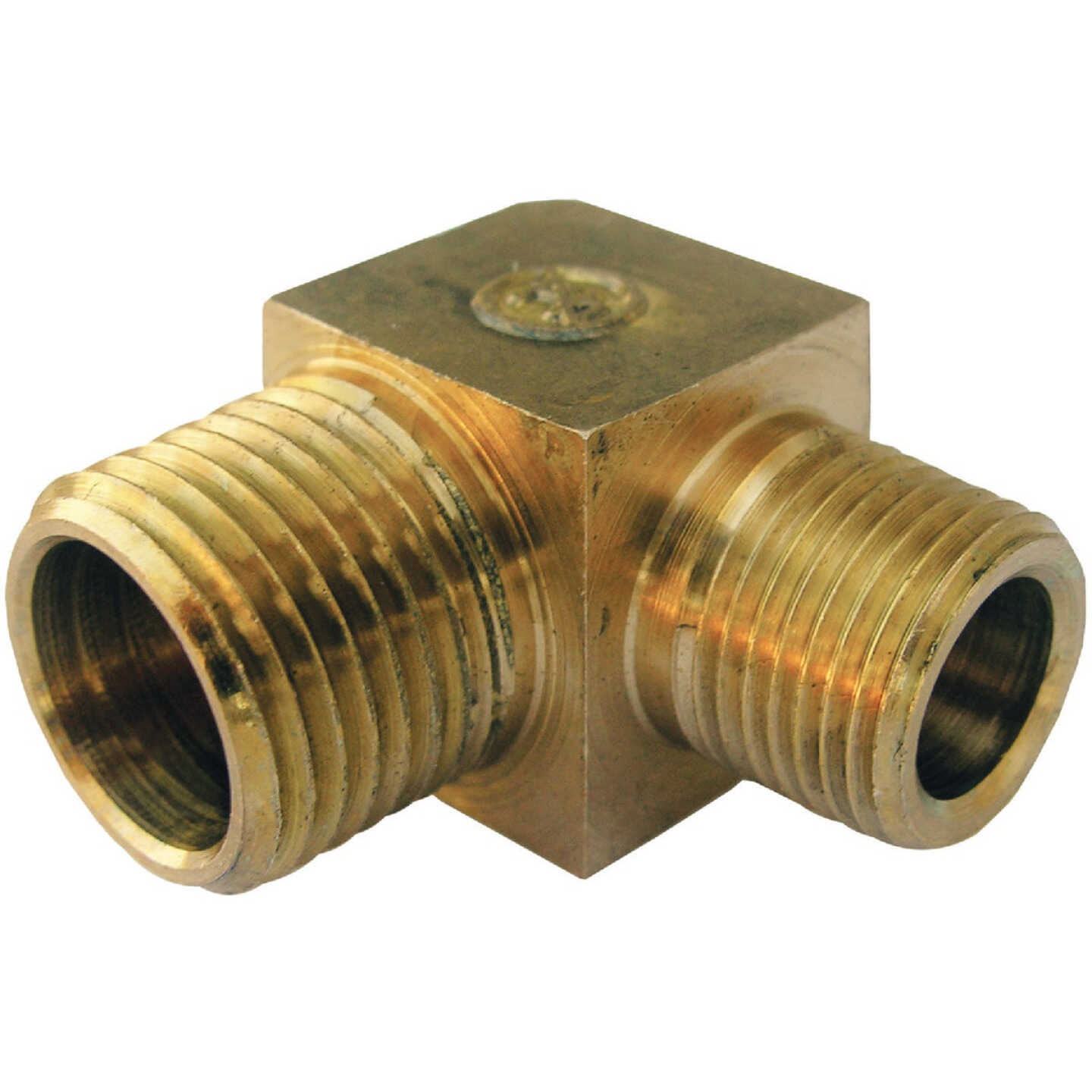 Lasco 1/2 In. MPT x 3/8 In. MPT 90 deg Brass Elbow Image 1