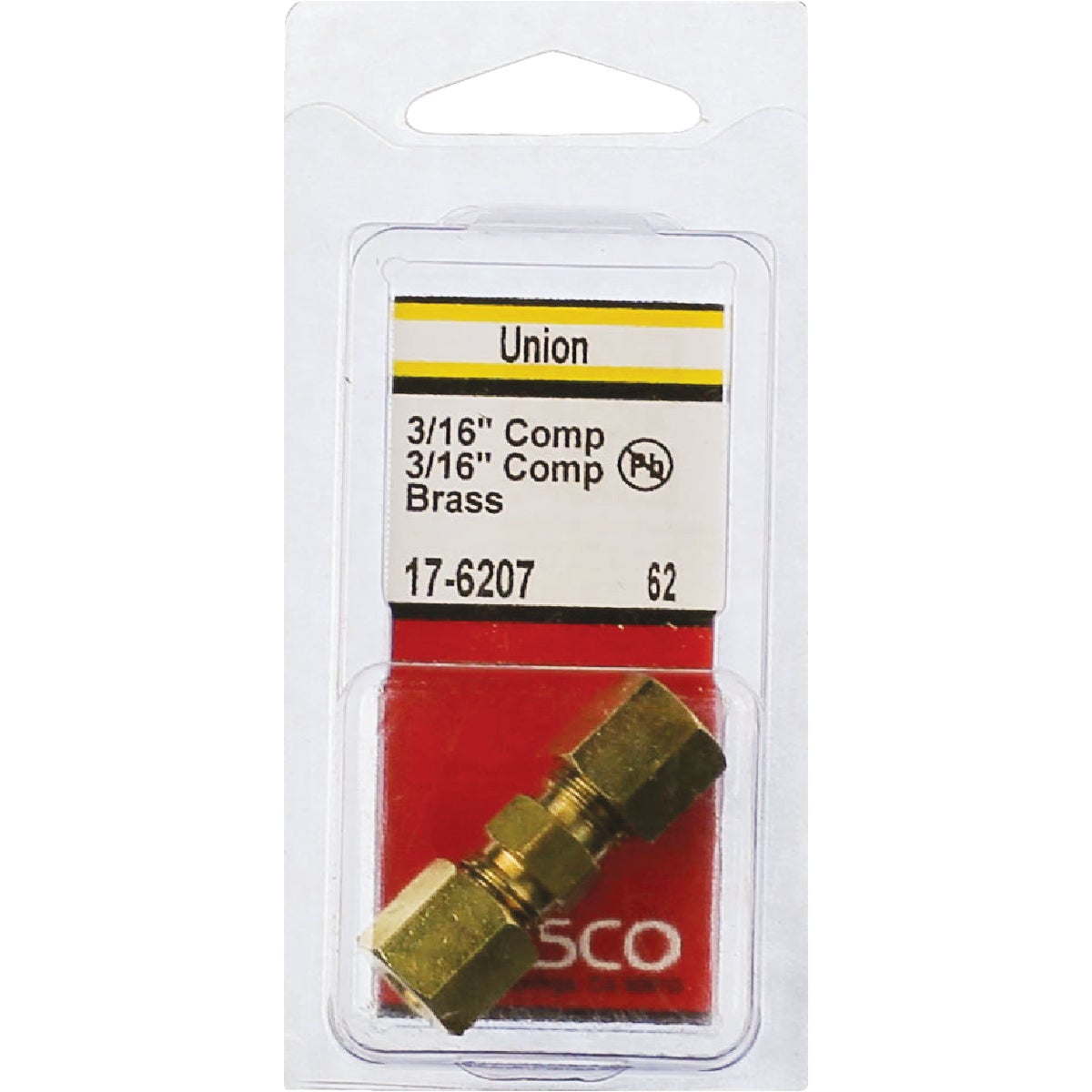 Lasco 3/16 In. x 3/16 In. Brass Compression Union Image 2