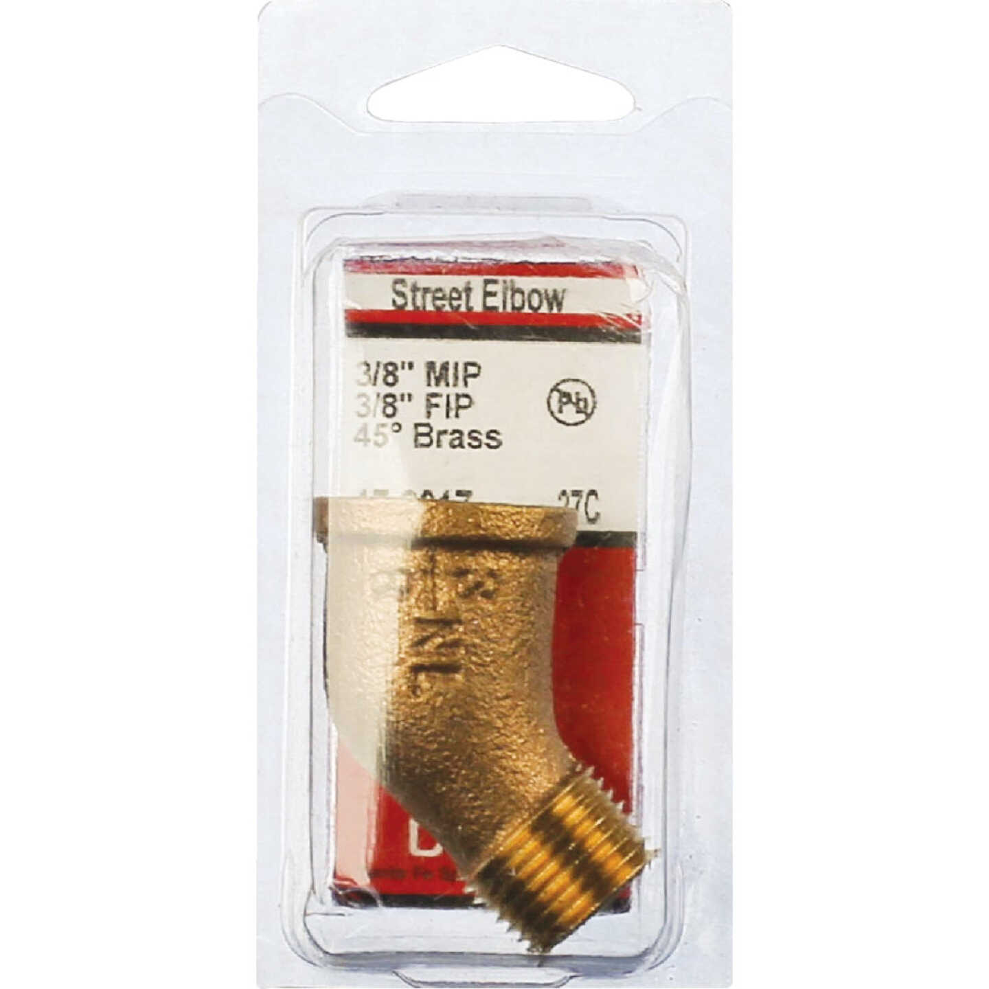 Lasco 3/8 In. FPT x 3/8 In. MPT 45 Deg. Brass Street Elbow (1/8 Bend) Image 2