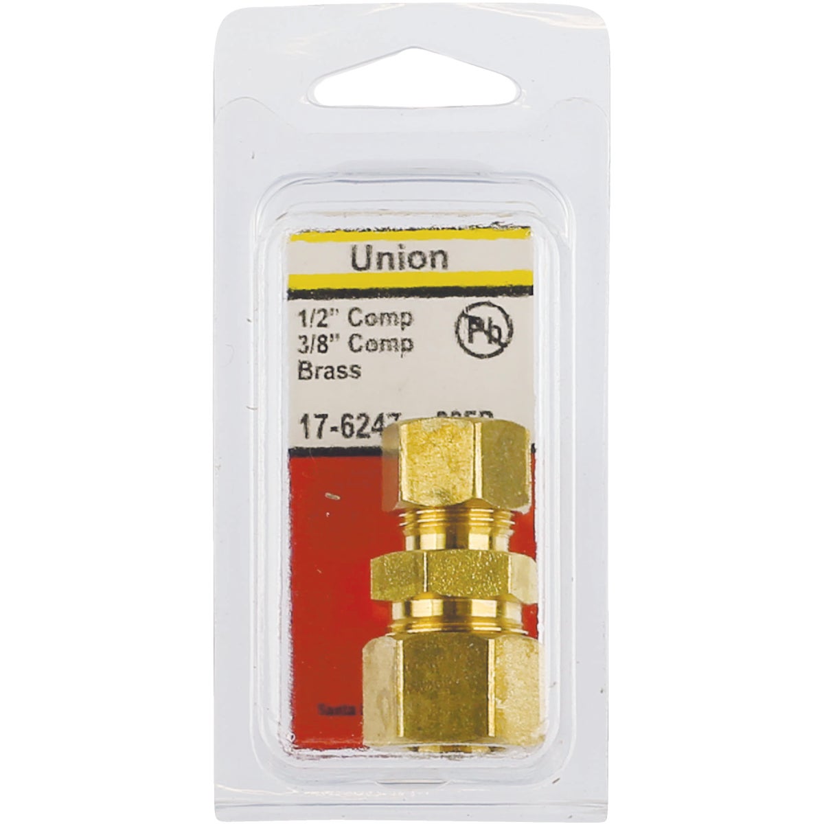 Lasco 1/2 In. x 3/8 In. Brass Reducing Compression Union Image 2