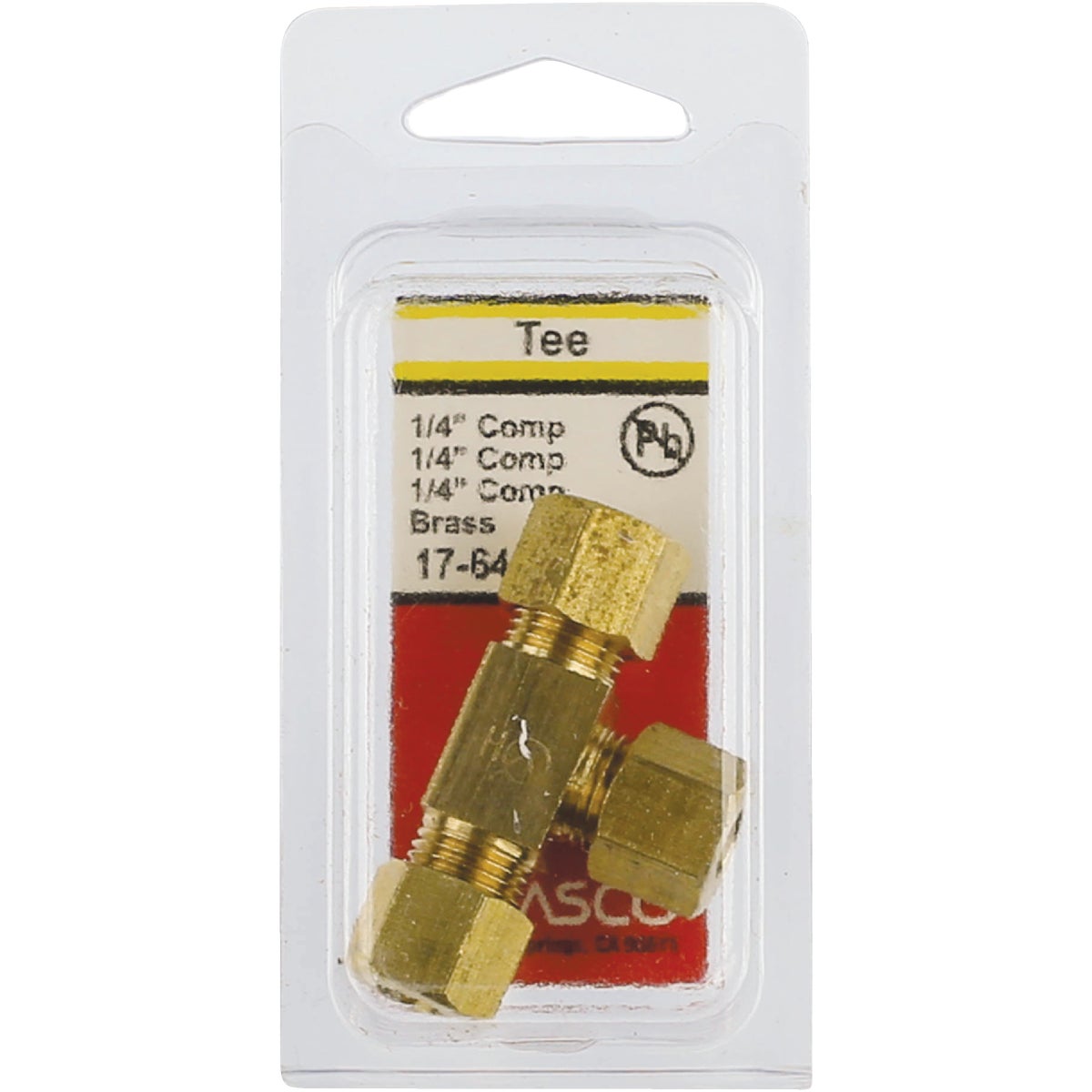 Lasco 1/4 In. x 1/4 In. x 1/4 In. Compression Brass Tee Image 2