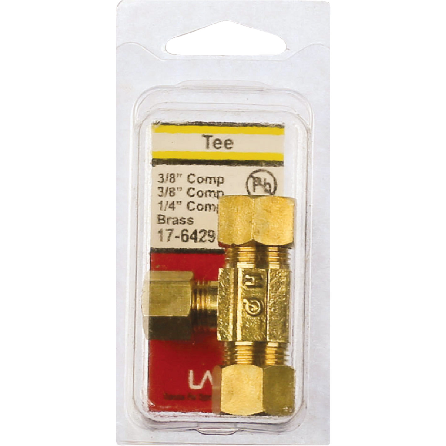 Lasco 3/8 In. x 3/8 In. x 1/4 In. Compression Brass Tee Image 2
