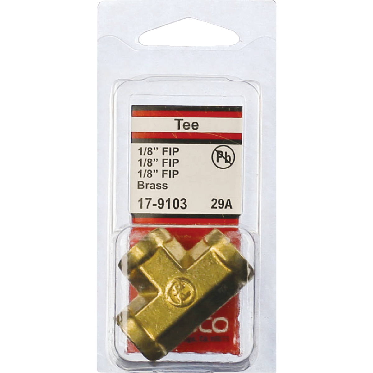 Lasco 1/8 In. FPT Yellow Brass Tee Image 2