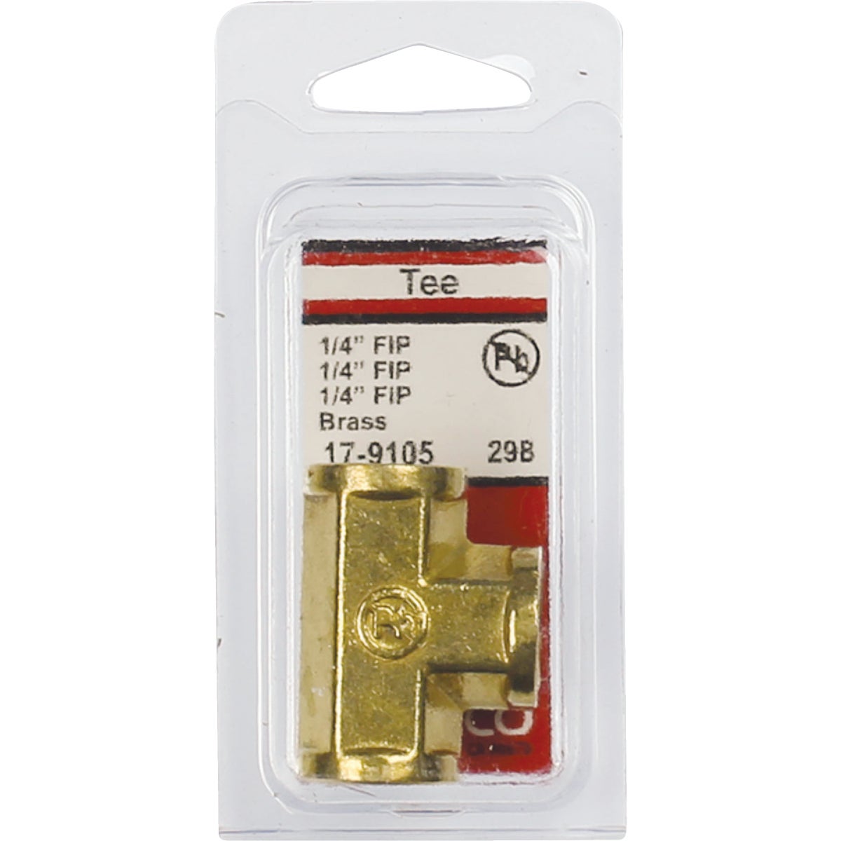 Lasco 1/4 In. FPT Yellow Brass Tee Image 2