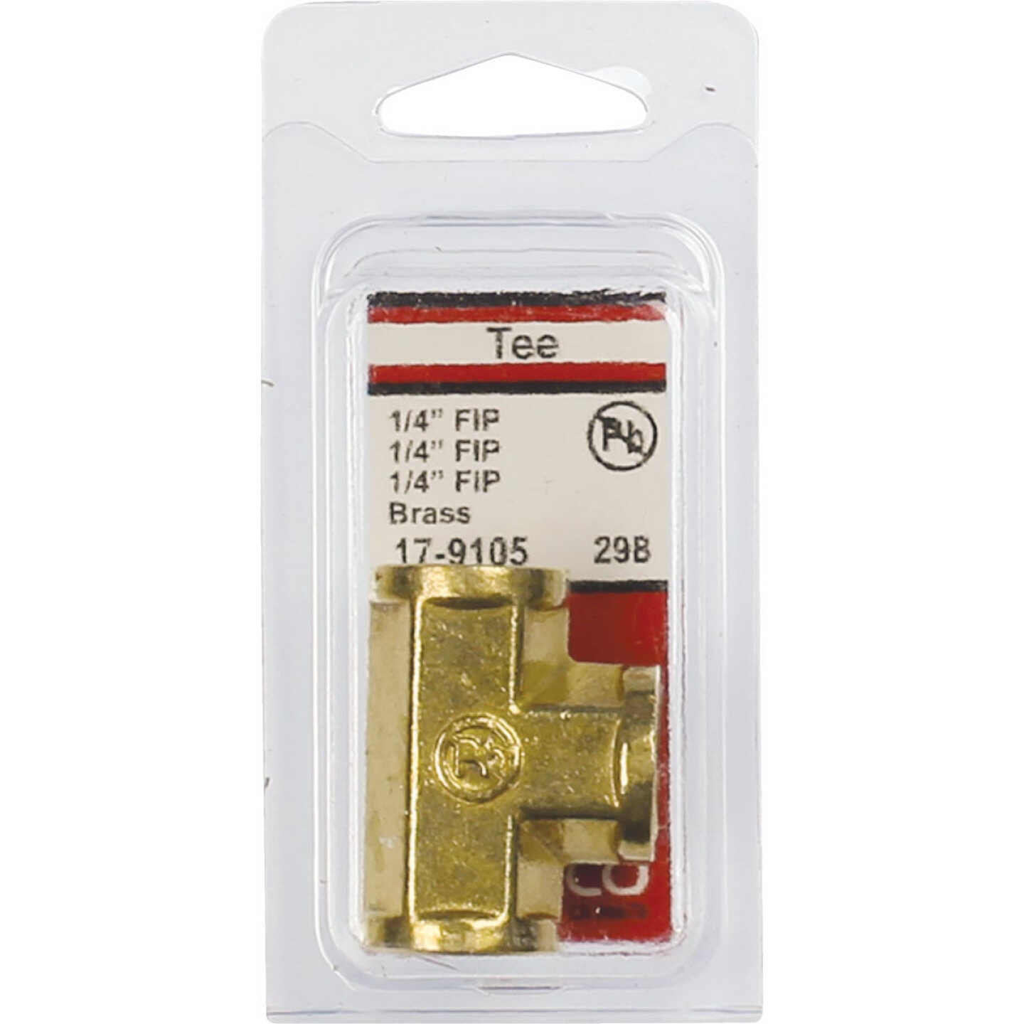 Lasco 1/4 In. FPT Yellow Brass Tee Image 2