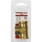 Lasco 3/8 In. FPT Yellow Brass Tee Image 2