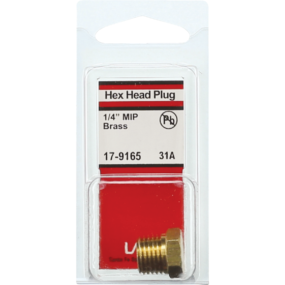 Lasco 1/4 In. MPT Brass Hex Head Plug Image 2