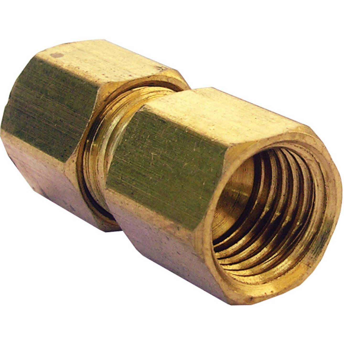 Lasco 1/4 In. F x 1/4 In. C Brass Flare Adapter Image 1