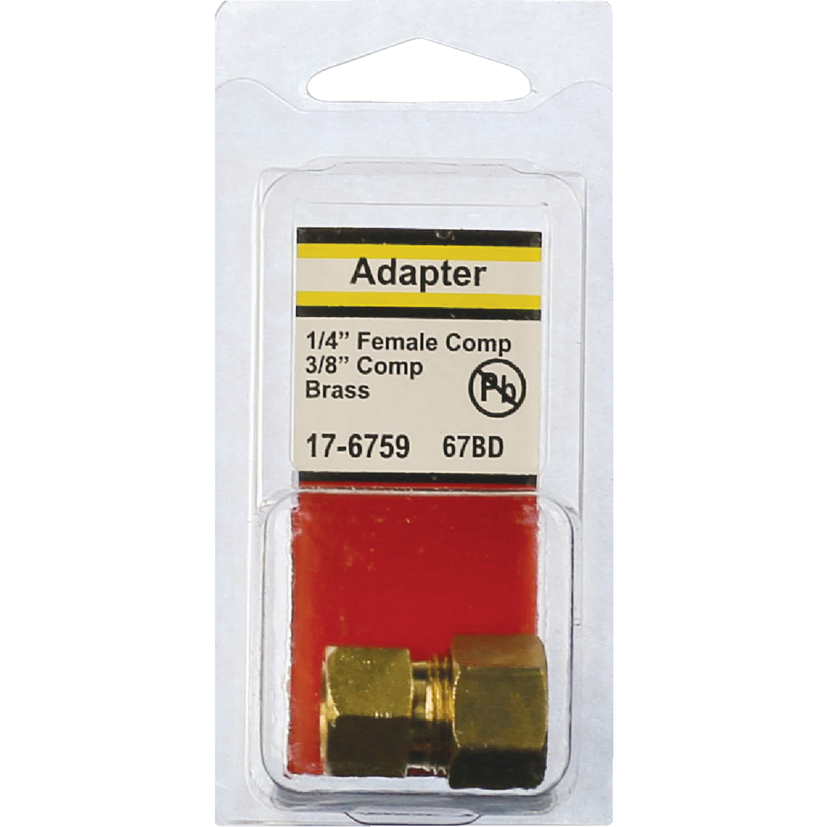 Lasco 1/4 In. FC x 3/8 In. MC Brass Compression Adapter Image 2