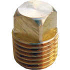 Lasco 1/4 In. MPT Brass Square Head Plug Image 1