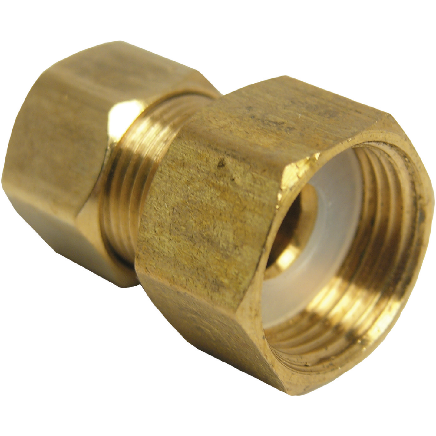 Lasco 1/2 In. FC x 3/8 In. MC Brass Compression Adapter Image 1