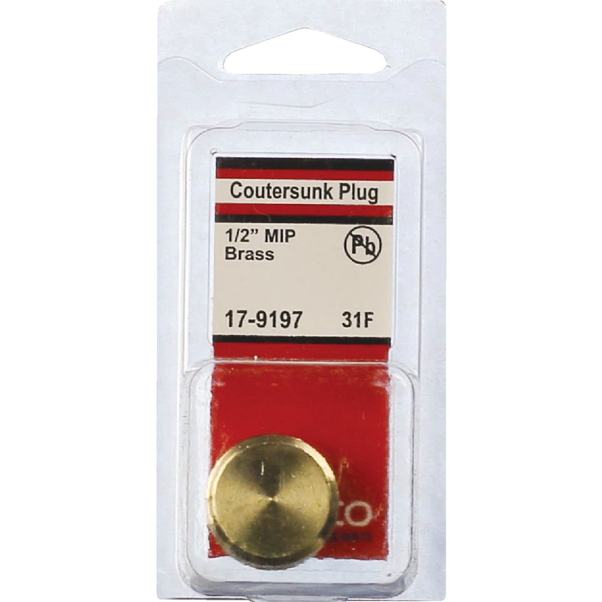 Lasco 1/2 In. MPT Brass Countersunk Plug Image 2
