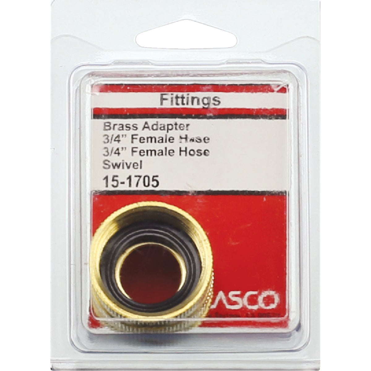 Lasco 3/4 In. FHT x 3/4 In. FHT Brass Adapter Image 2