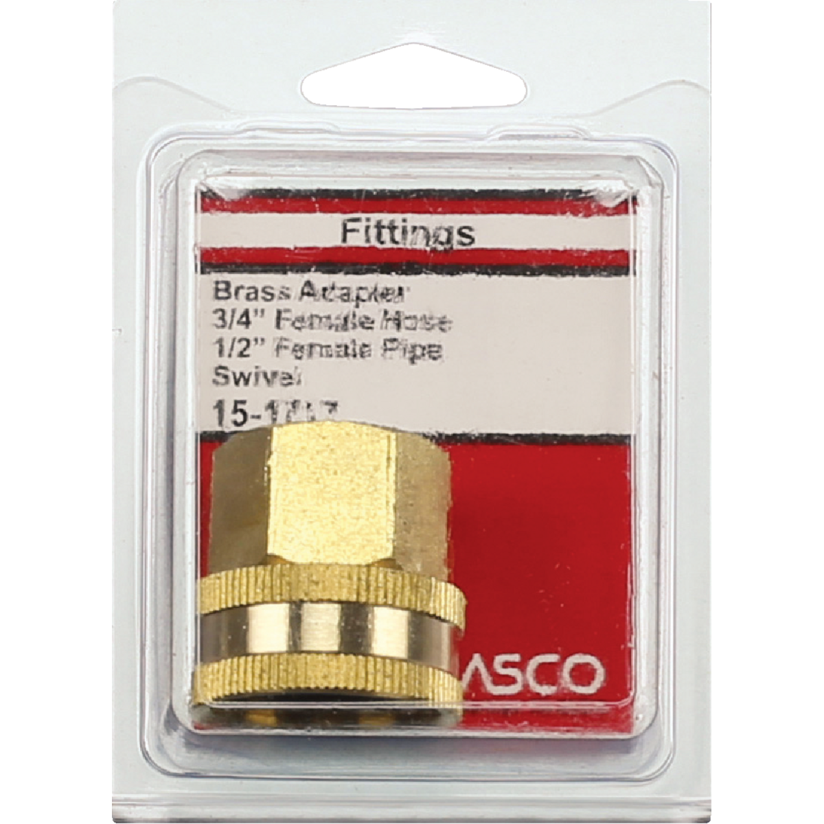 Lasco 3/4 In. FHT x 1/2 In. FPT Brass Adapter Image 2