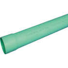 Charlotte Pipe 6 In. x 10 Ft. Solid SDR 35 PVC Drain & Sewer Pipe, Belled End Image 1