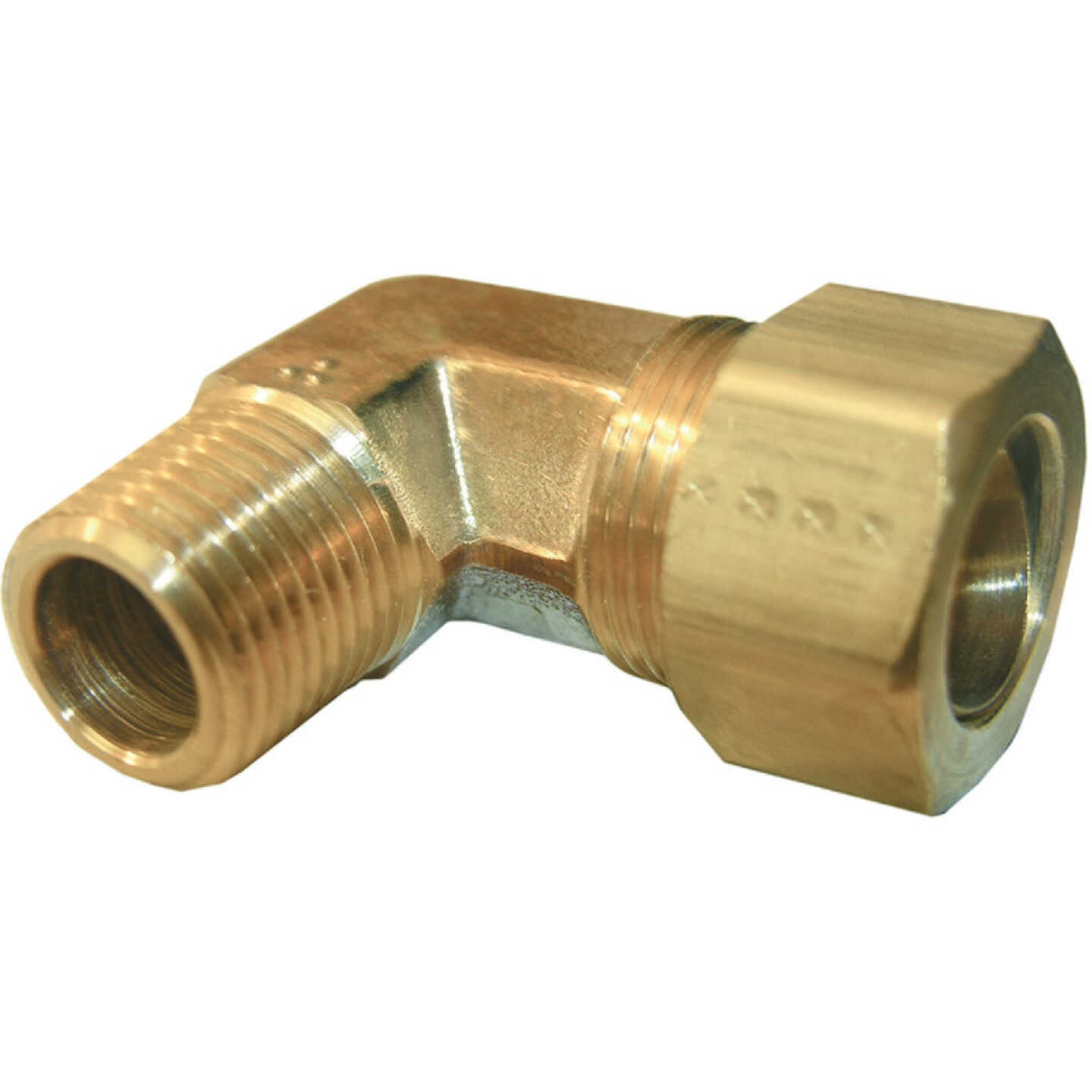 Lasco 5/8 In. C x 1/2 In. MPT 90 Deg. Compression Brass Elbow (1/4 Bend) Image 1