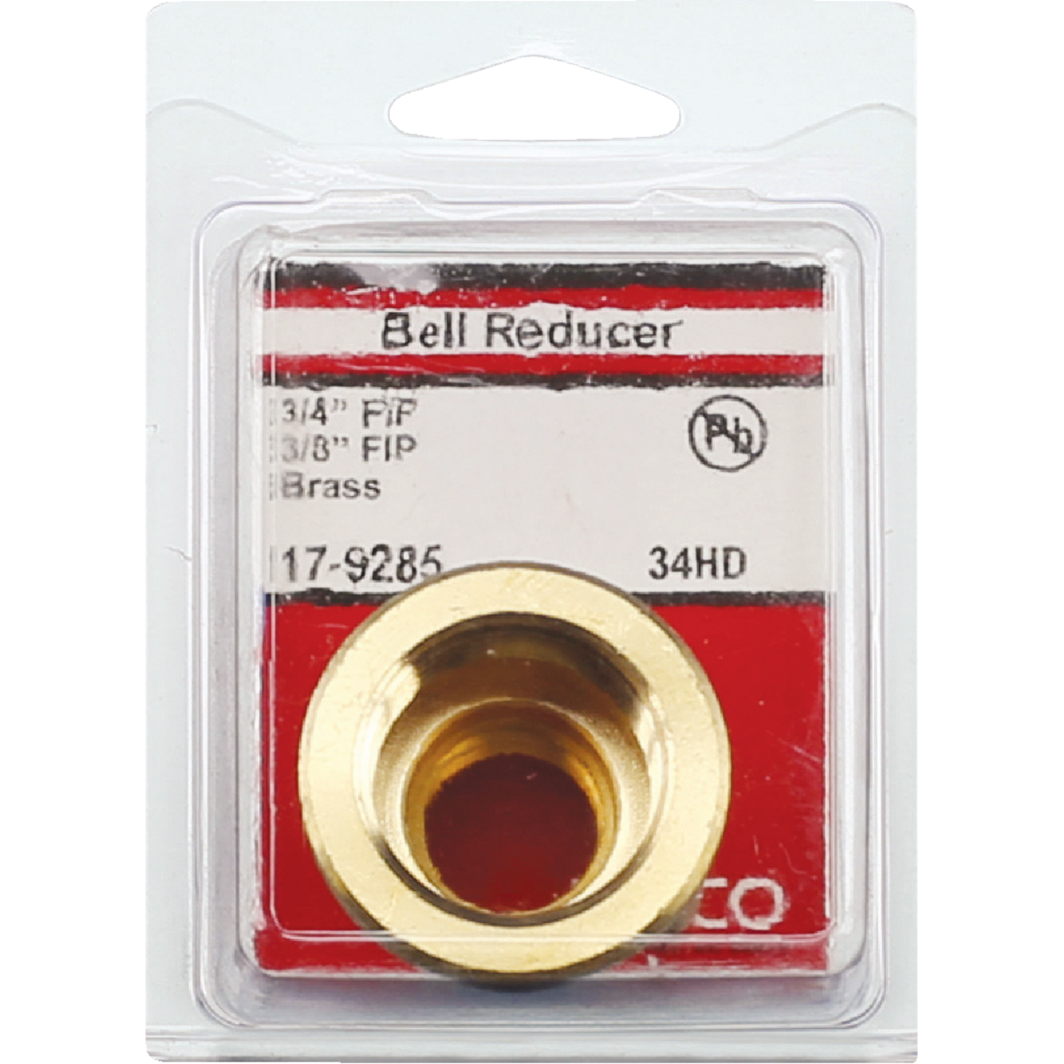 Lasco 3/4 In. FPT x 3/8 In. FPT Red Brass Reducing Bell Coupling Image 2