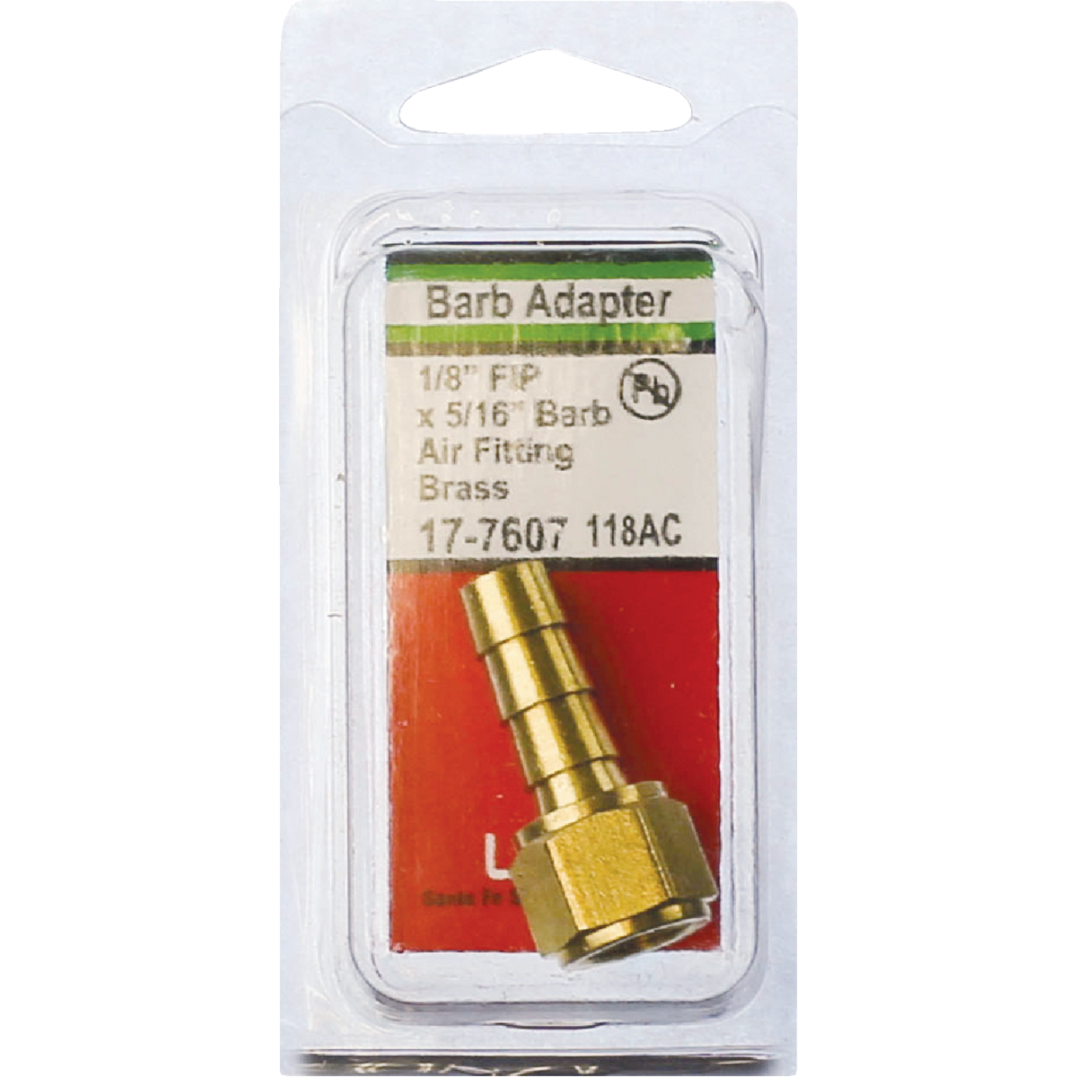 Lasco 1/8 In. FPT X 5/16 In. Brass Hose Barb Adapter Image 2