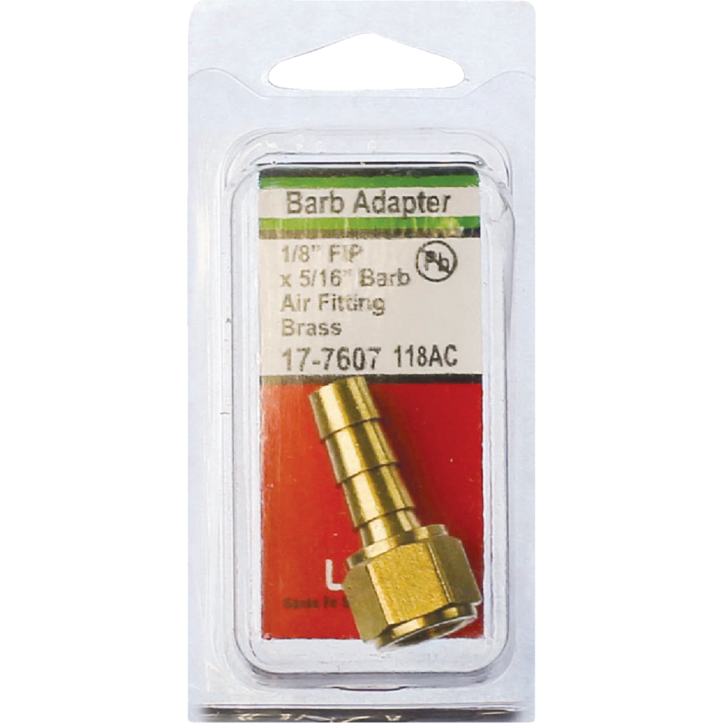 Lasco 1/8 In. FPT X 5/16 In. Brass Hose Barb Adapter Image 2
