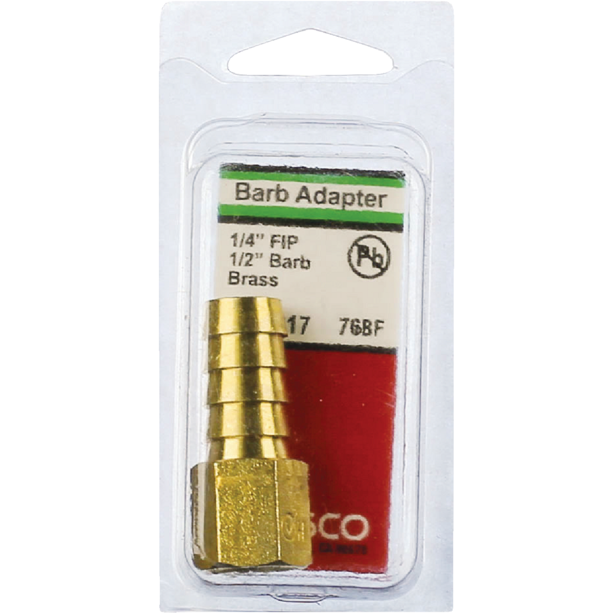 Lasco 1/4 In. FPT x 1/2 In. Brass Hose Barb Adapter Image 2