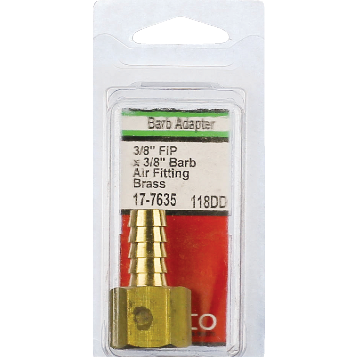 Lasco 3/8 In. FPT x 3/8 In. Brass Hose Barb Adapter Image 2
