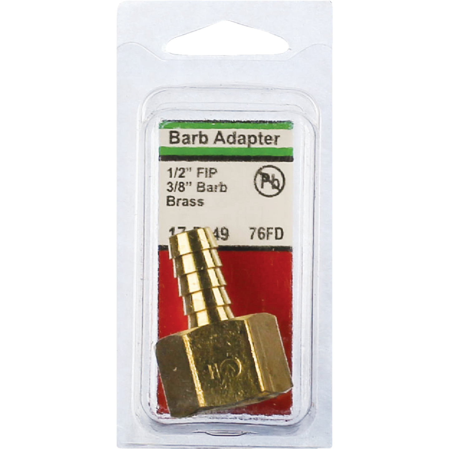 Lasco 1/2 In. FPT x 3/8 In. Brass Hose Barb Adapter Image 2