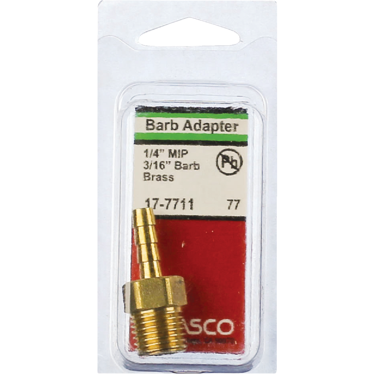 Lasco 1/4 In. MPT X 3/16 In. Brass Hose Barb Adapter Image 2