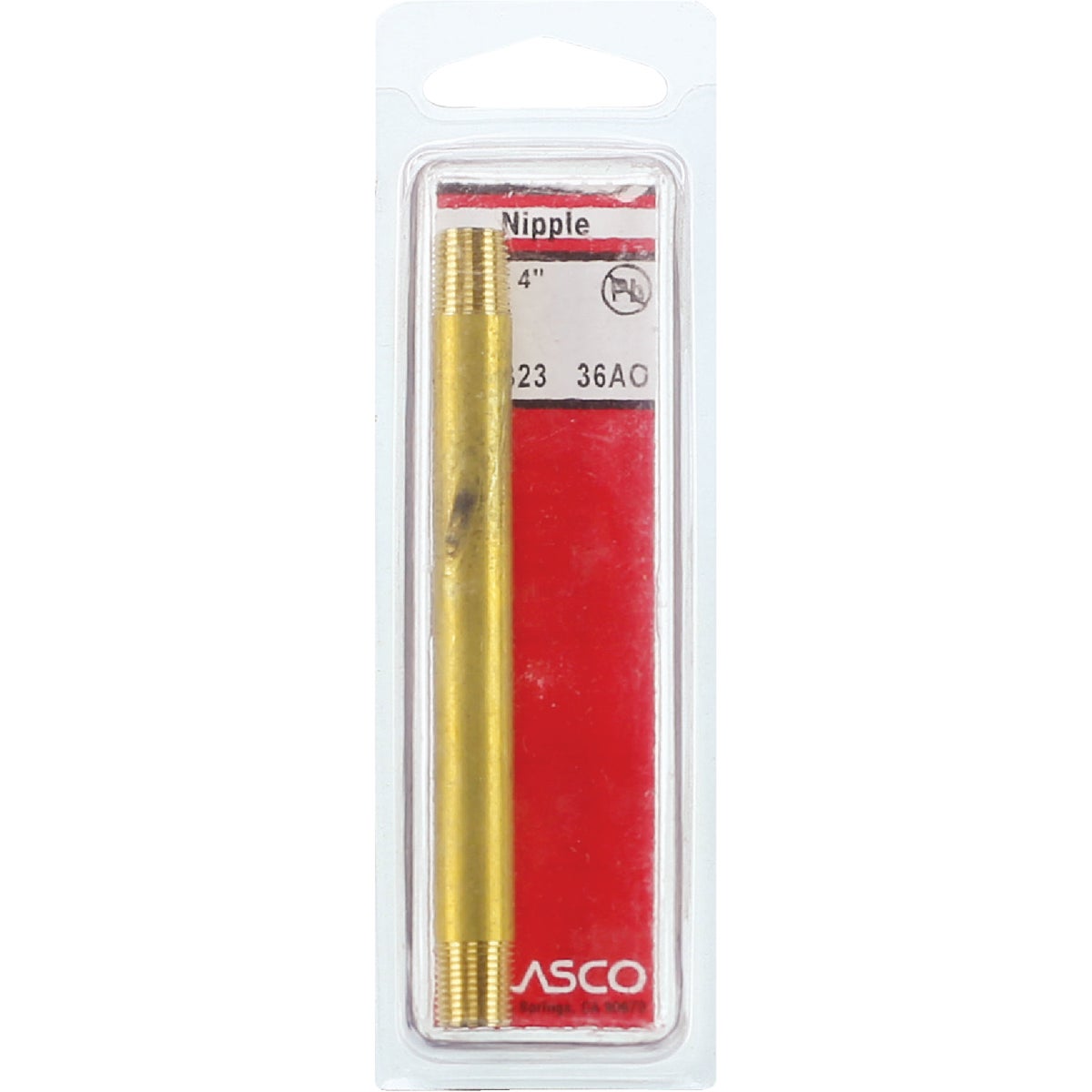 Lasco 1/8 In. x 4 In. Brass Nipple Image 2