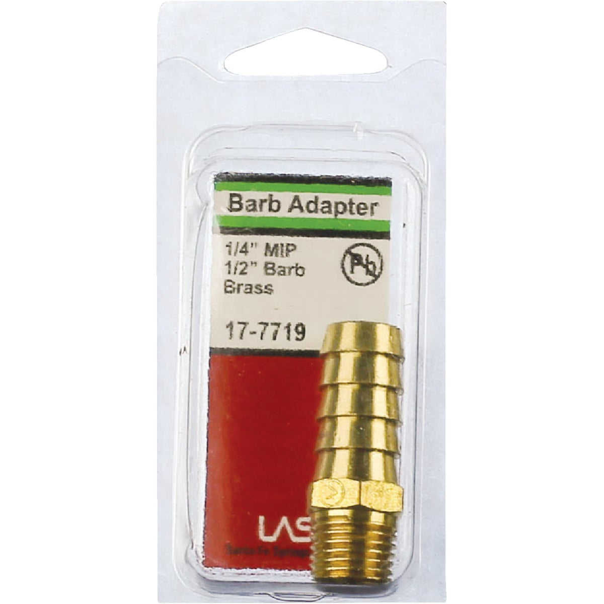 Lasco 1/4 In. MPT X 1/2 In. Brass Hose Barb Adapter Image 2
