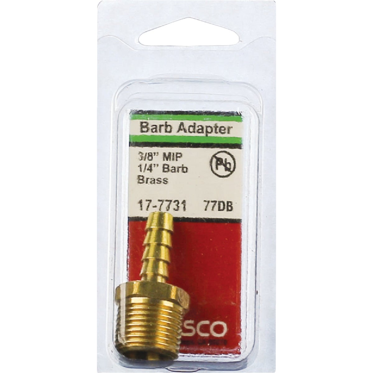 Lasco 3/8 In. MPT x 1/4 In. Brass Hose Barb Adapter Image 2