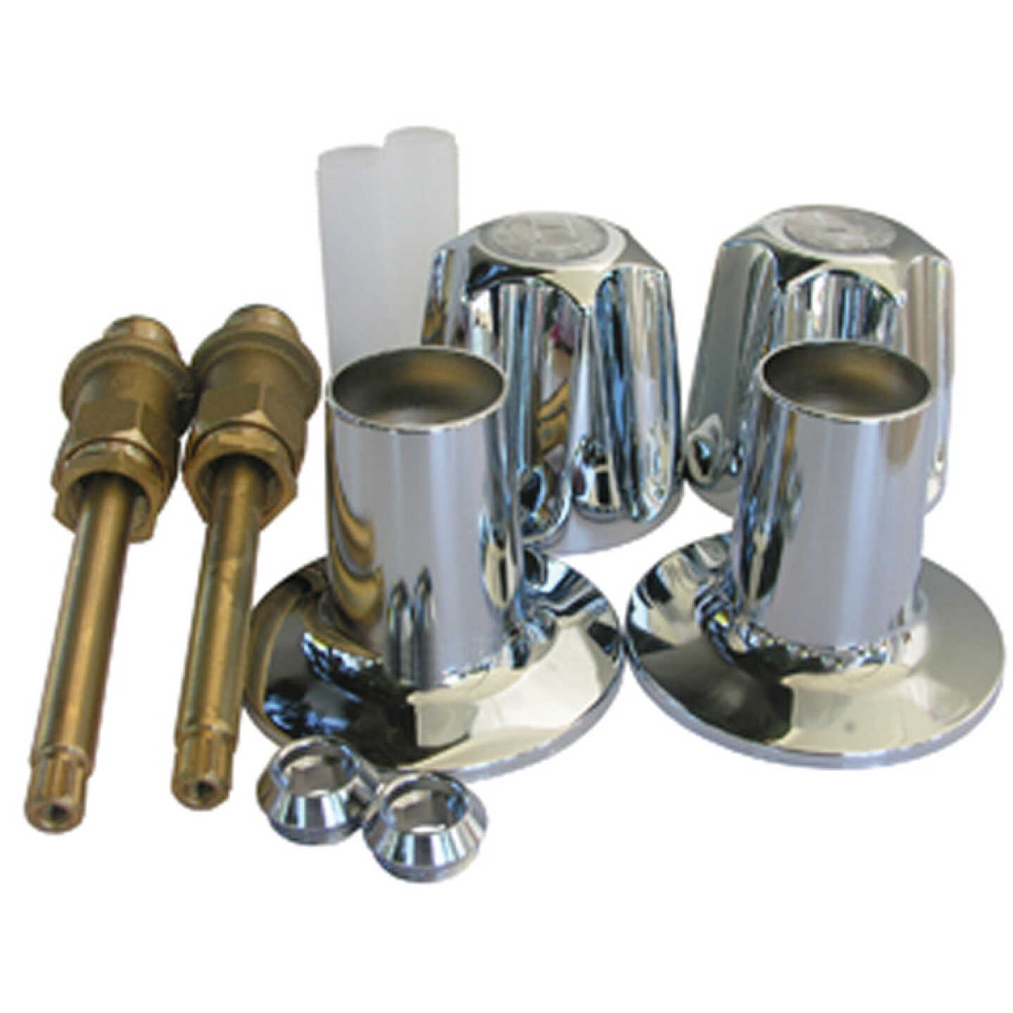 Lasco Price Pfister Large Round Clear Tub & Shower Handle Kit Image 1