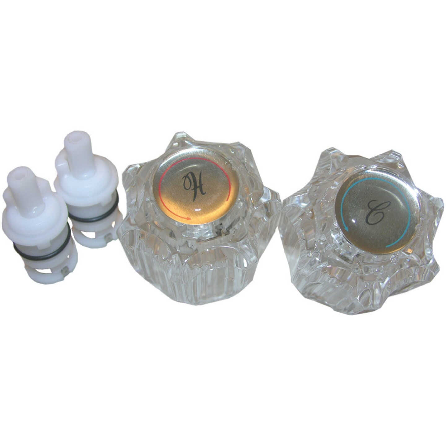 Lasco Delta Small Plastic Handles Fits Delta, Delex Tub & Shower Handle Kit Image 1