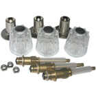 Lasco Price Pfister 3-Valve Round Clear Tub & Shower Handle Kit Image 1