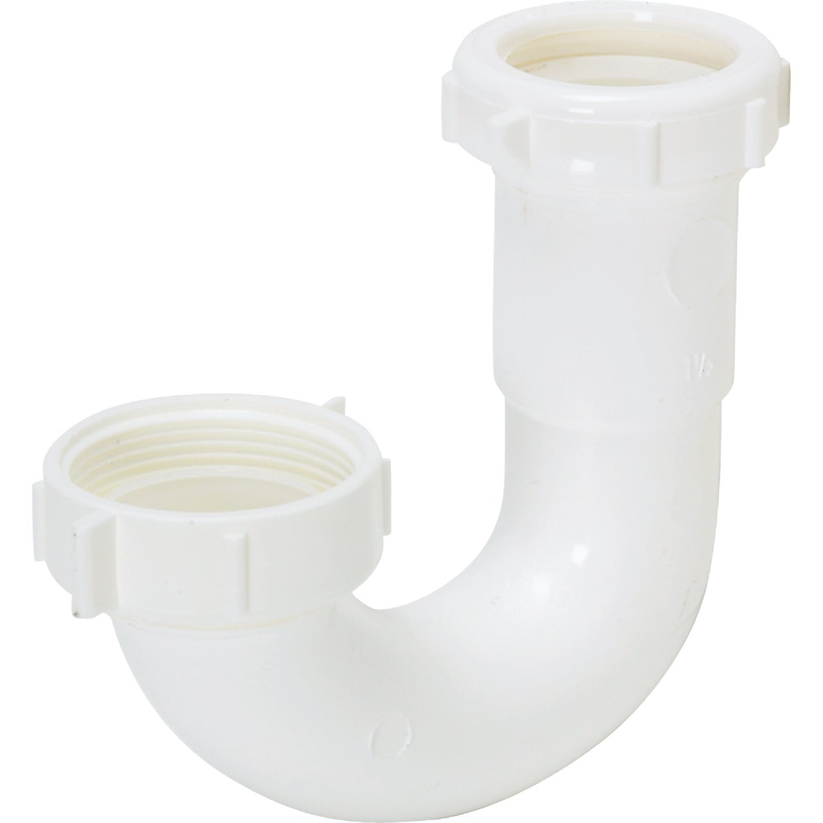Do it Best 1-1/2 In. or 1-1/4 In White Plastic J-Bend, Carded Image 3