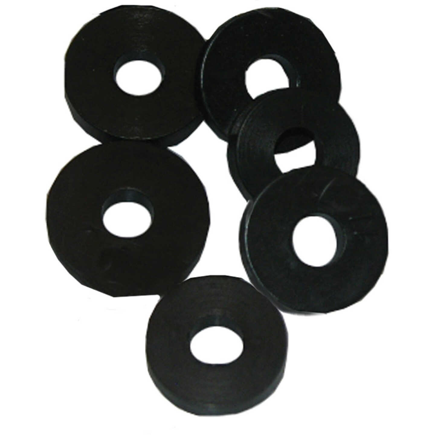 Lasco 11/16 In. Black 3/8L Flat Bibb Faucet Washer (6 Ct.) Image 1