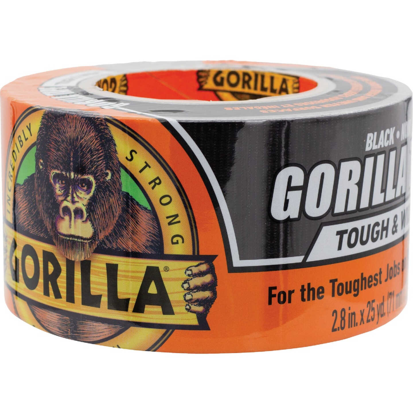 Gorilla 2.88 In. x 25 Yd. Tough & Wide Heavy-Duty Duct Tape, Black Image 1