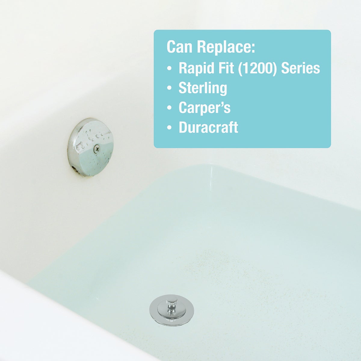 Danco Lift & Turn 3/8 In. & 5/16 In. Thread Tub Drain Stopper Cartridge in Chrome Image 3