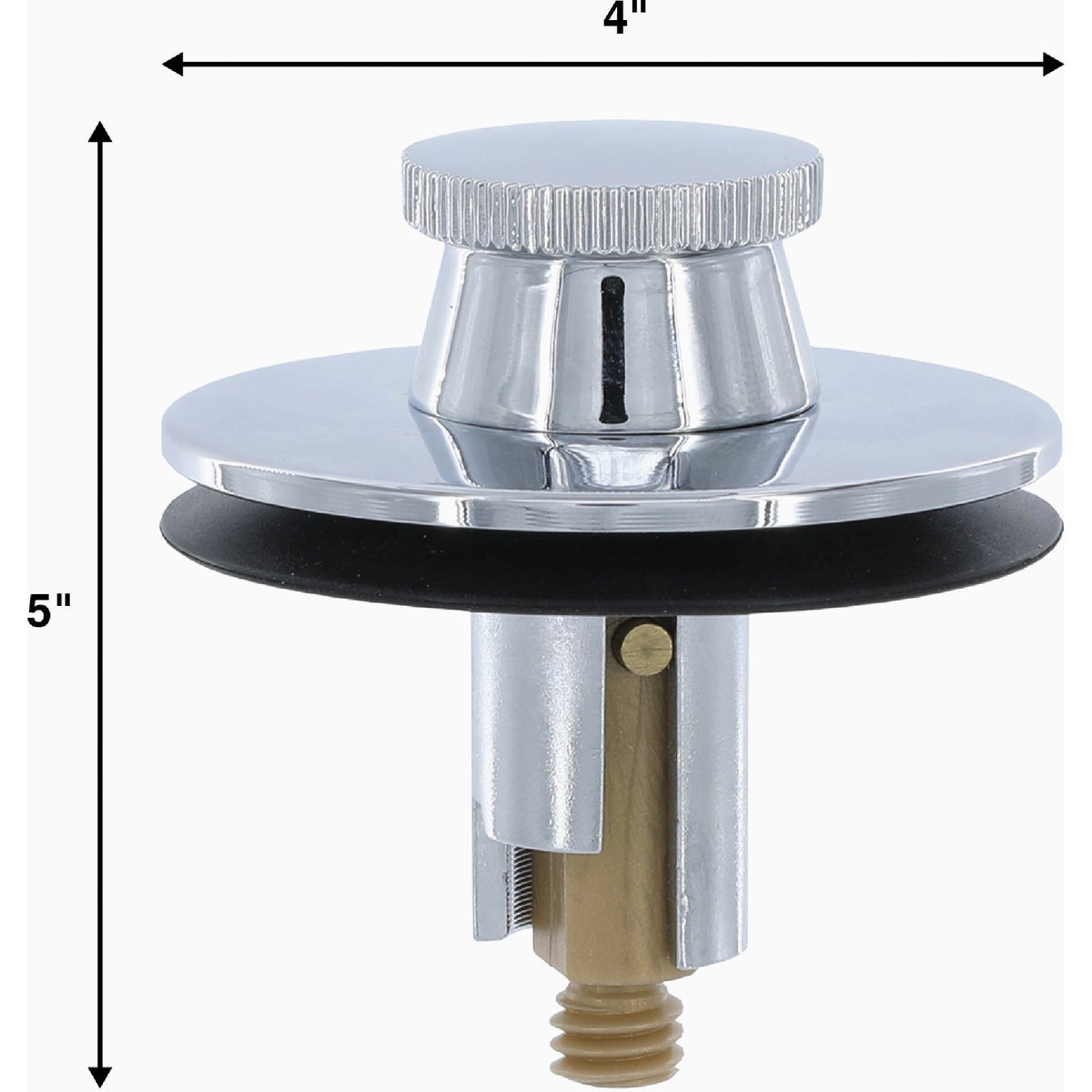 Danco Lift & Turn 3/8 In. & 5/16 In. Thread Tub Drain Stopper Cartridge in Chrome Image 7