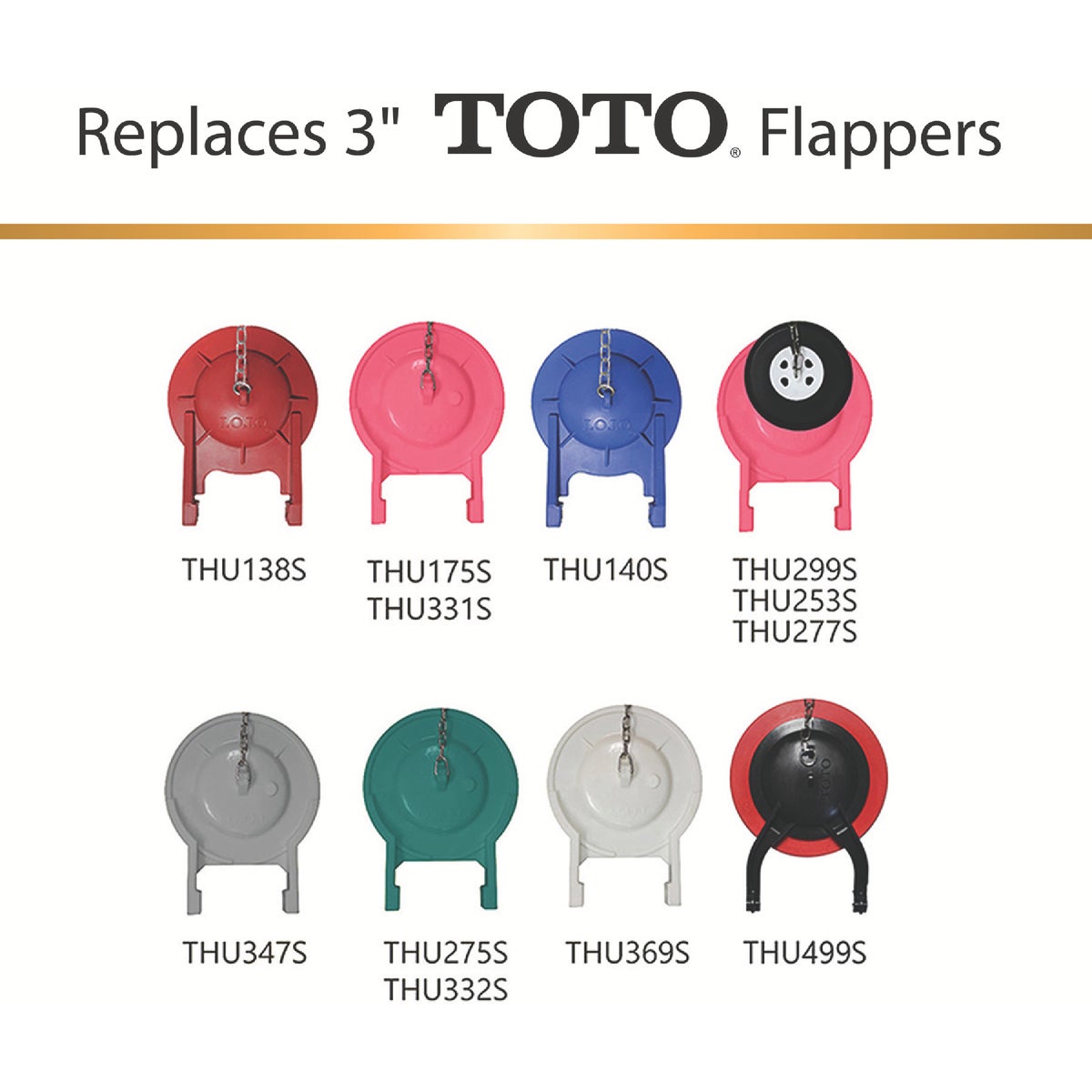 Korky TOTO 3 In. Rubber Adjustable Flapper Image 3