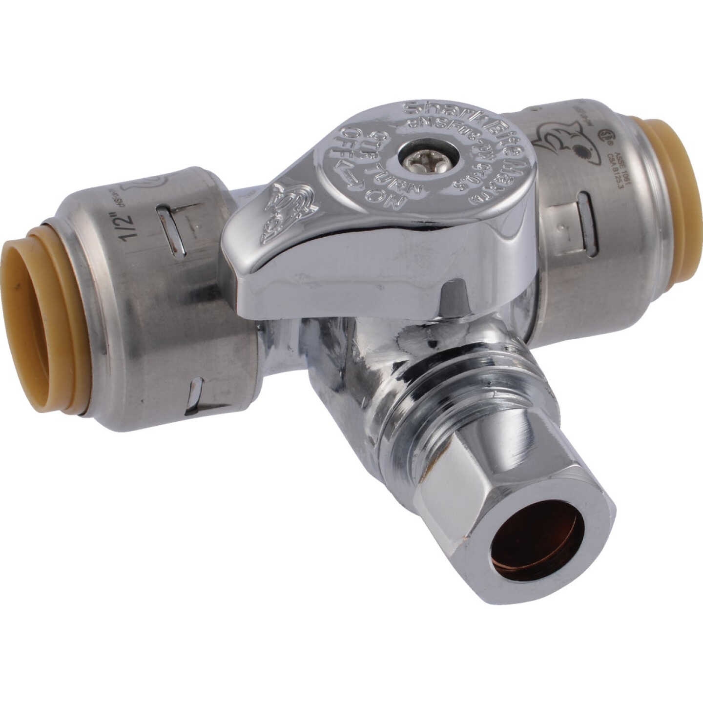 SharkBite 1/2 In. X 1/2 In. X 3/8 In. Push-to-Connect Stop Tee Image 1