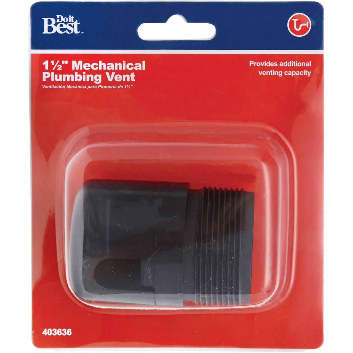 Do it Best 1-1/2 In. MIP Mechanical ABS Vent Valve Image 2