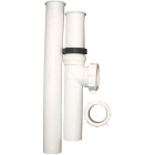 Lasco 1-1/2 In. OD x 12 In. Flanged Tailpiece White Plastic End Outlet Waste Image 1