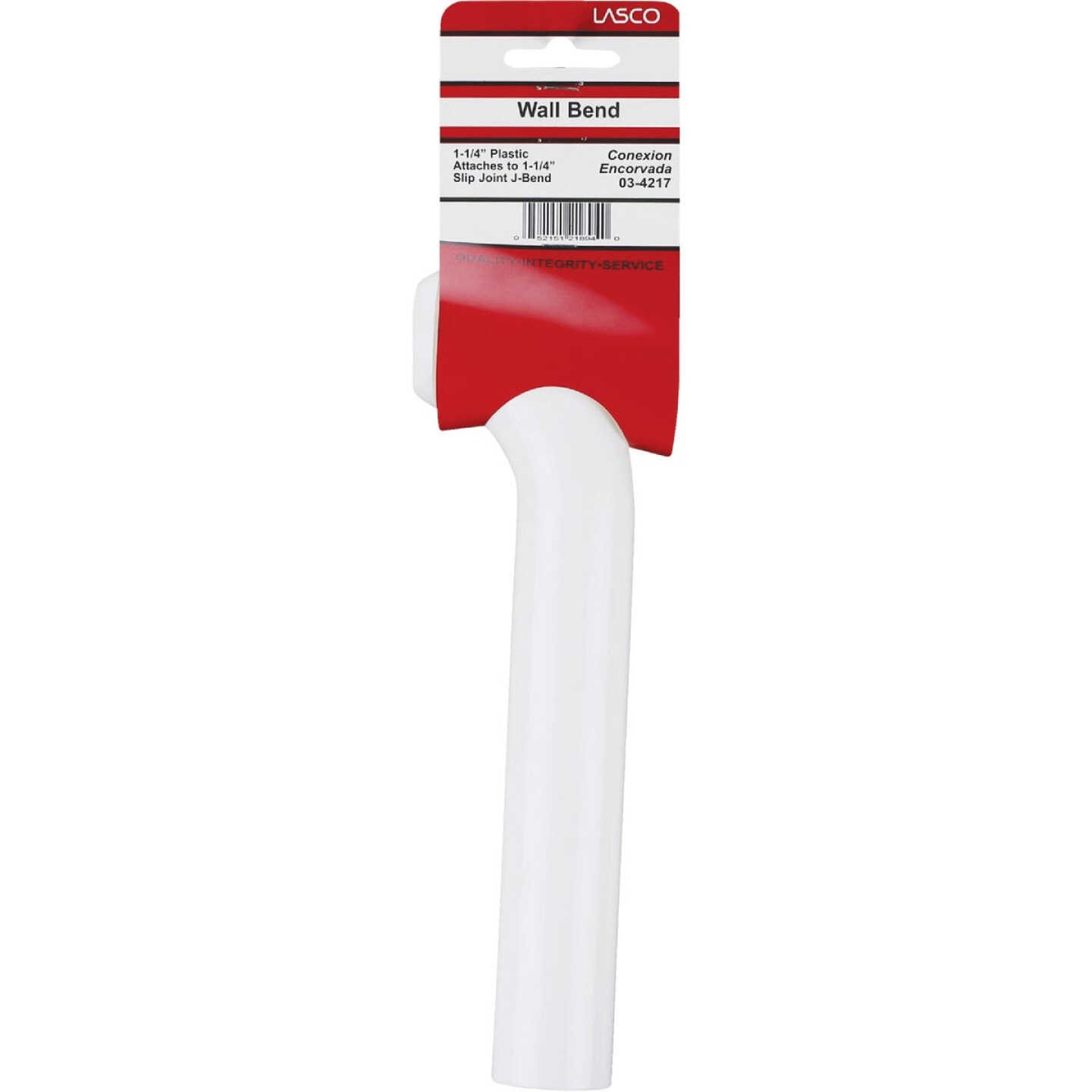 Lasco 1-1/4 In. OD x 7 In. White Plastic Wall Tube Image 2